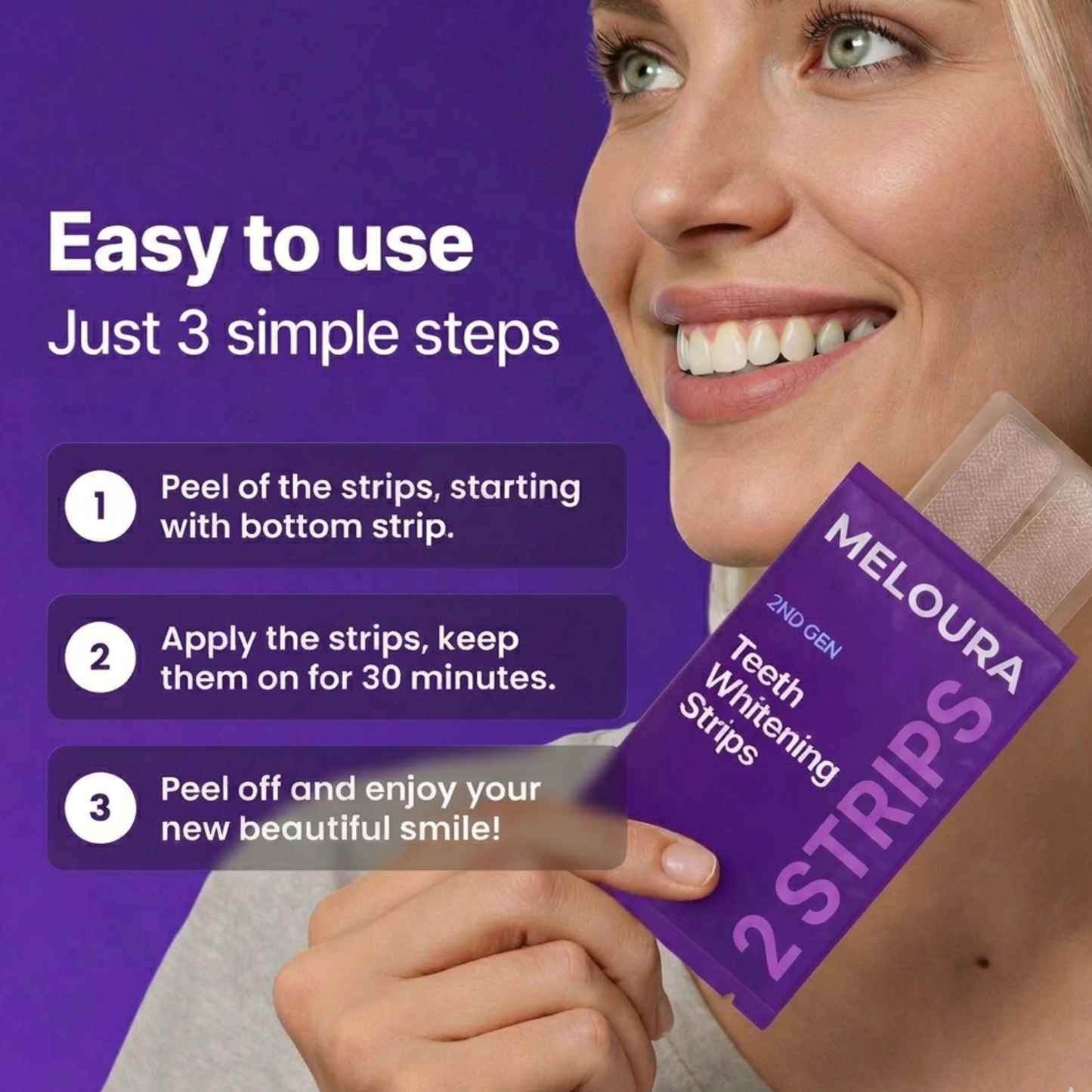 Meloura Purple Teeth Whitening Strips