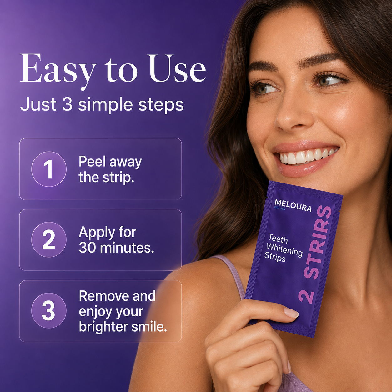 Meloura Purple Whitening Strips