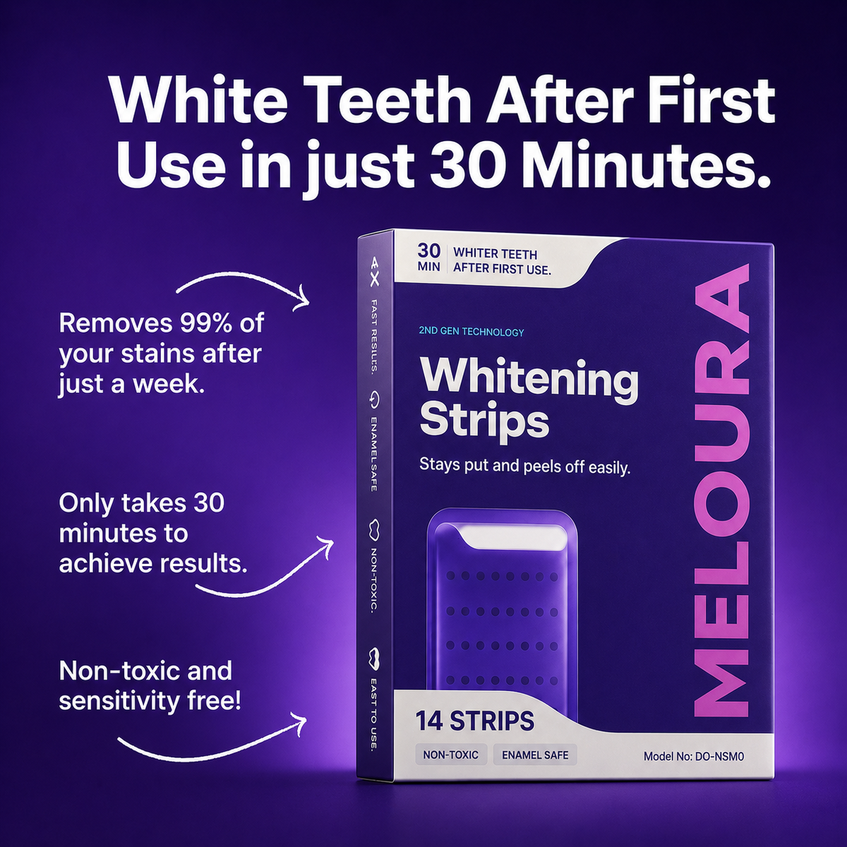 Meloura Purple Whitening Strips